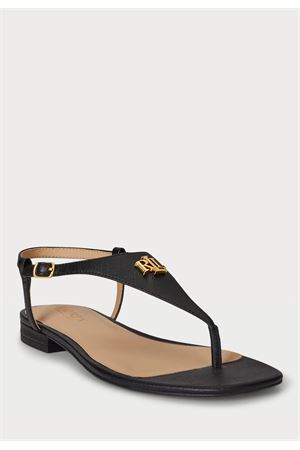 Everley 2-Sandals-Flat Sandal-Crsshtch Embsd Lthr LAUREN RALPH LAUREN | Sandal | 802982881002